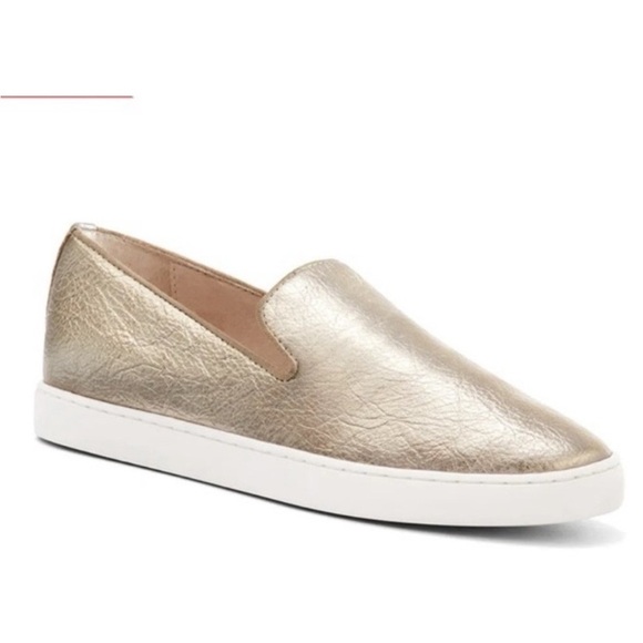 Birdies Shoes - Birdies Size 8.5 Swift Gold Leather Upper Slip-On Loafers